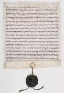 「パリ条約」（1259年10月13日付ヘンリ３世署名、フランス国立中央文書館収蔵）