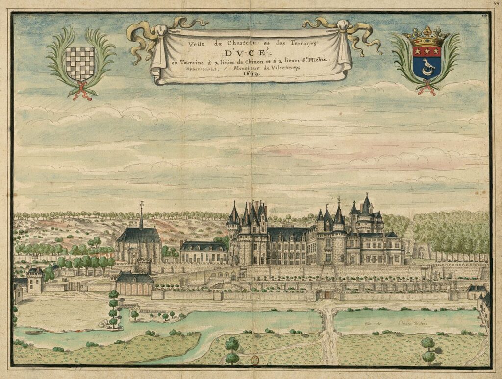 1699年のユッセ城のイラスト