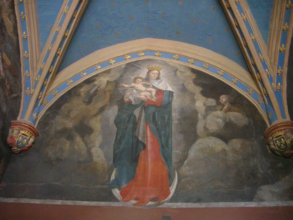 クロ・リュセ城アンヌ・ド・ブルターニュ礼拝堂の「光の聖母(Virgo Lucis)」（フランチェスコ・メルツィ作、十六世紀）