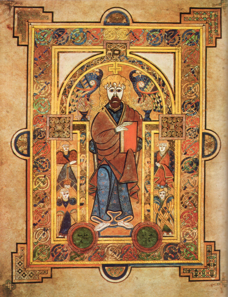 ケルズの書（Book of Kells. Folio 32v: Matthew; Portrait of Christ）