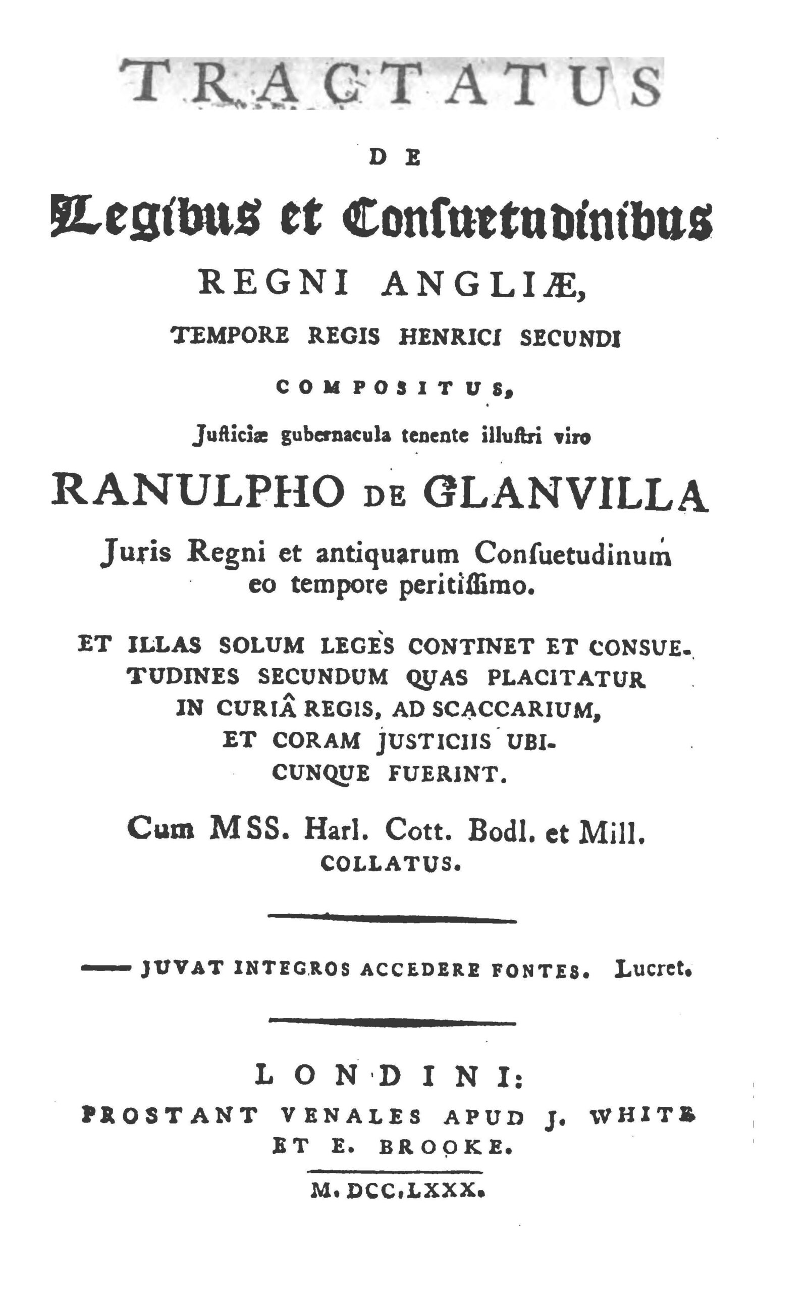 「イングランド王国の法と慣習（1780年版）」の表紙