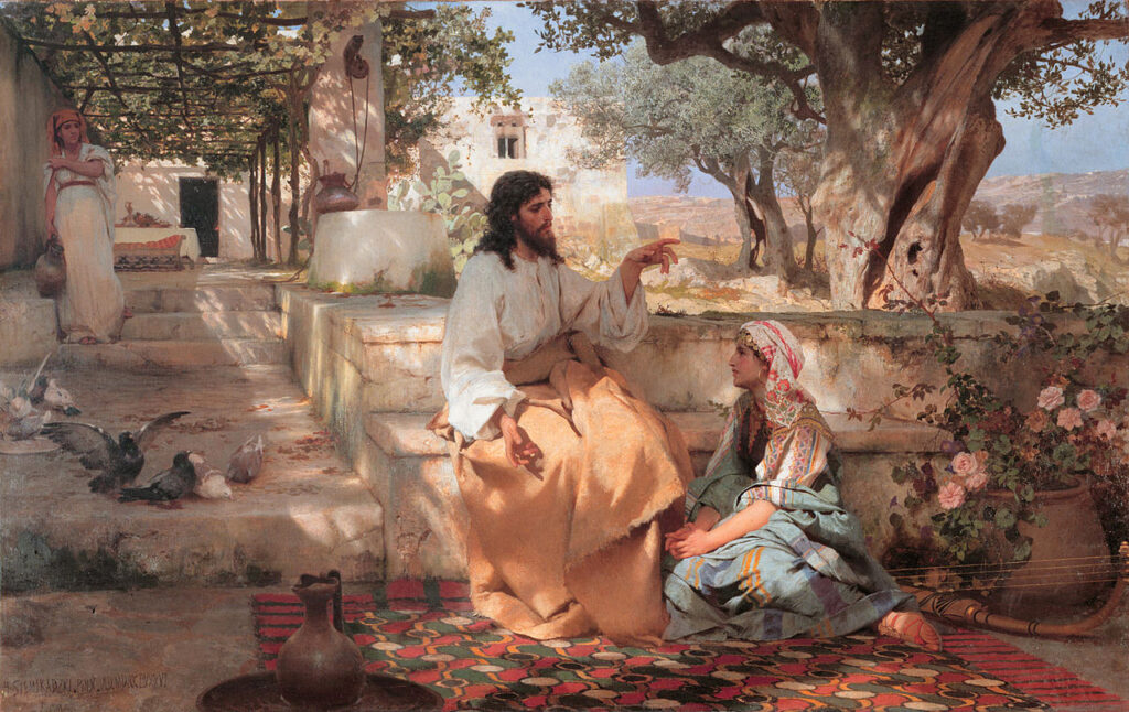 Henryk Siemiradzki「マルタとマリアの家のキリスト」（1886）
