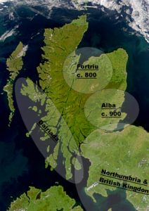 「中世前期のスコットランド勢力図」